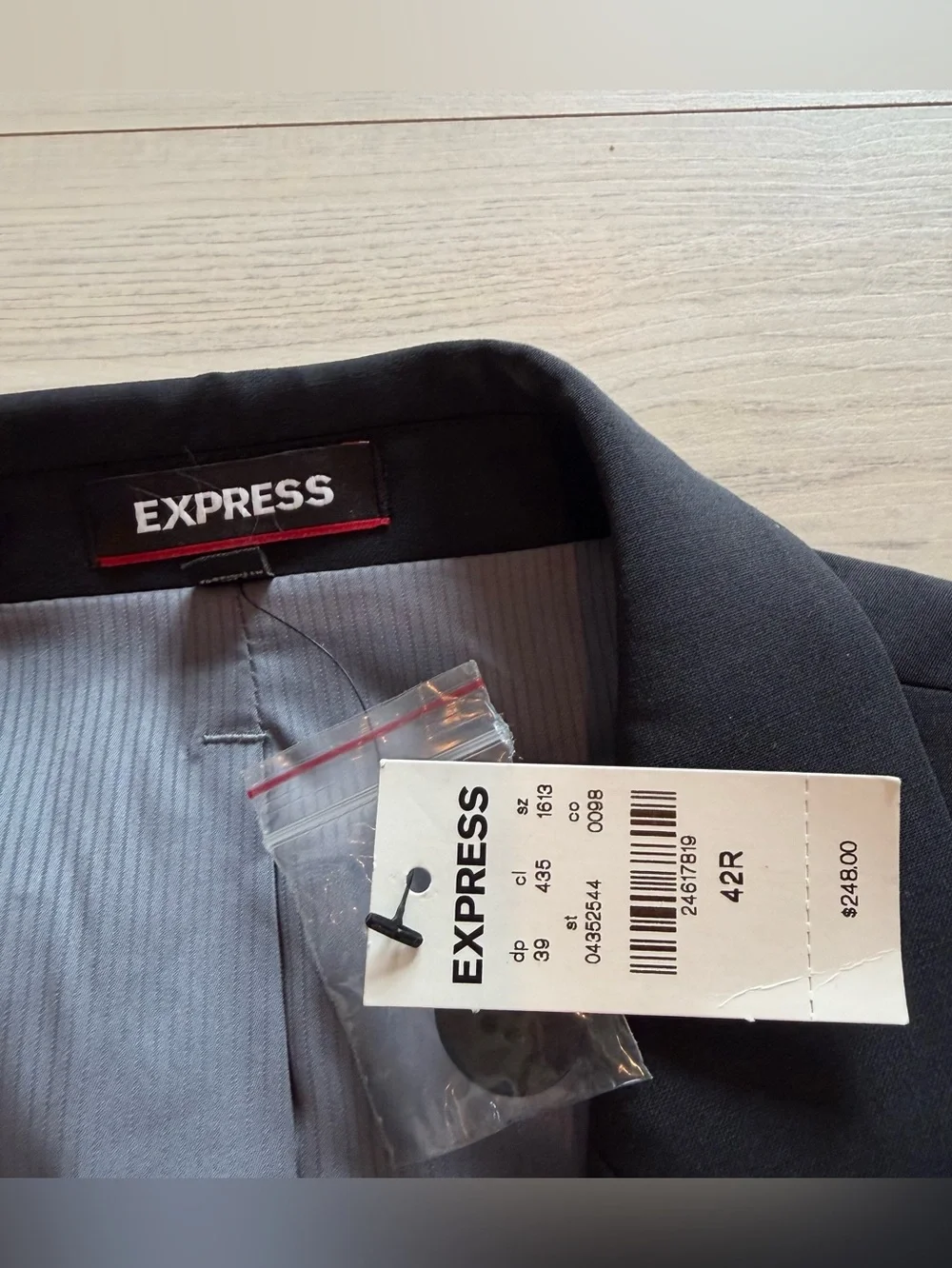 Express Double-Breasted Black Blazer NWT